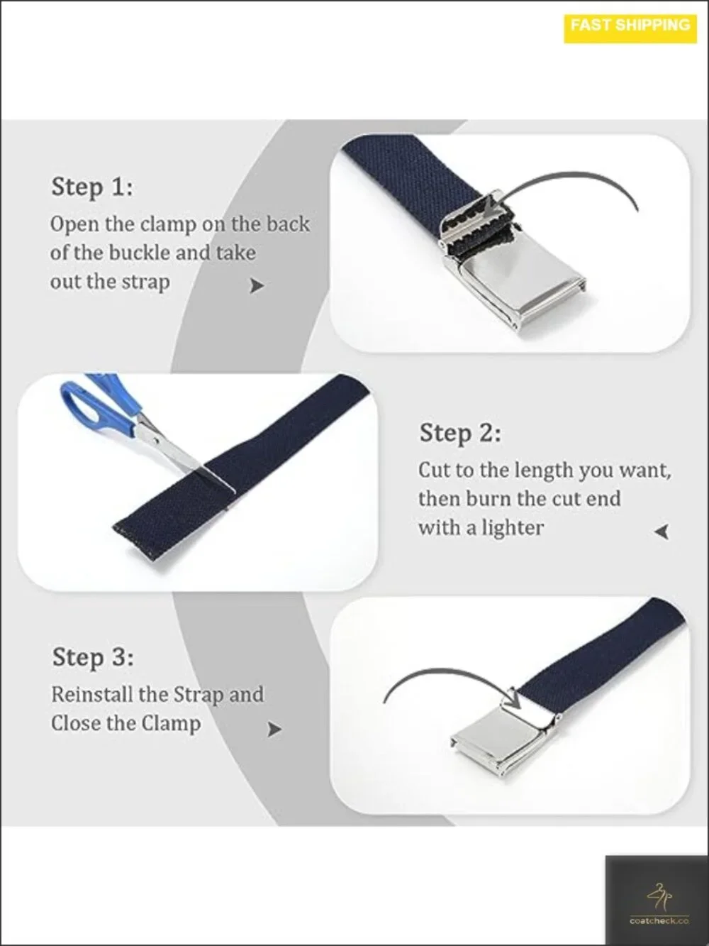 Boys Adjustable Canvas Belt with Silver Flip-Top Buckle